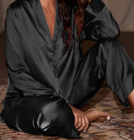 Elegant Silk Pajama Set